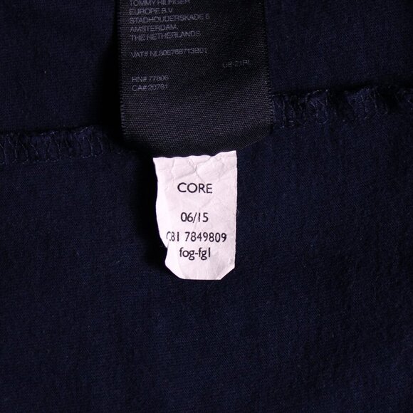 Tommy Hilfiger XL V-Neck T-Shirt Navy Blue Preppy Minimalist Casual Menswear Tee - Picture 10 of 10
